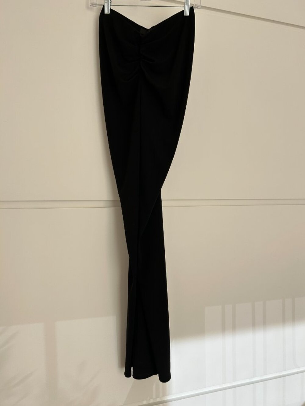 NWT Zara Black Ruched Maxi Skirt XS